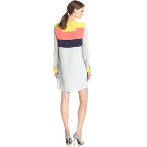 BCBG Max Azria Color Block Cally Shift Dress Haze